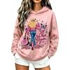 Women's Fashion Casual Hooded Long Sleeve Letter Print Sweatshirt