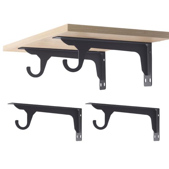 1/2Pcs Support Frame Heavy Duty Industrial Shelf Brackets Steel Wall Shelf Support