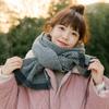 171G Korean version of herringbone pattern imitation cashmere scarf student girl knitting thickened autumn and winter warm ins wind