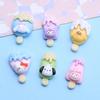 Glossy Animal Ice Cream Cartoon Resin Hair Clip DIY Ornament Accessories