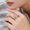 Zirconia Rotatable Flower Ring for Women - Niche Fashion, Light Luxury, Cool Style, Stress Relief, Open Design