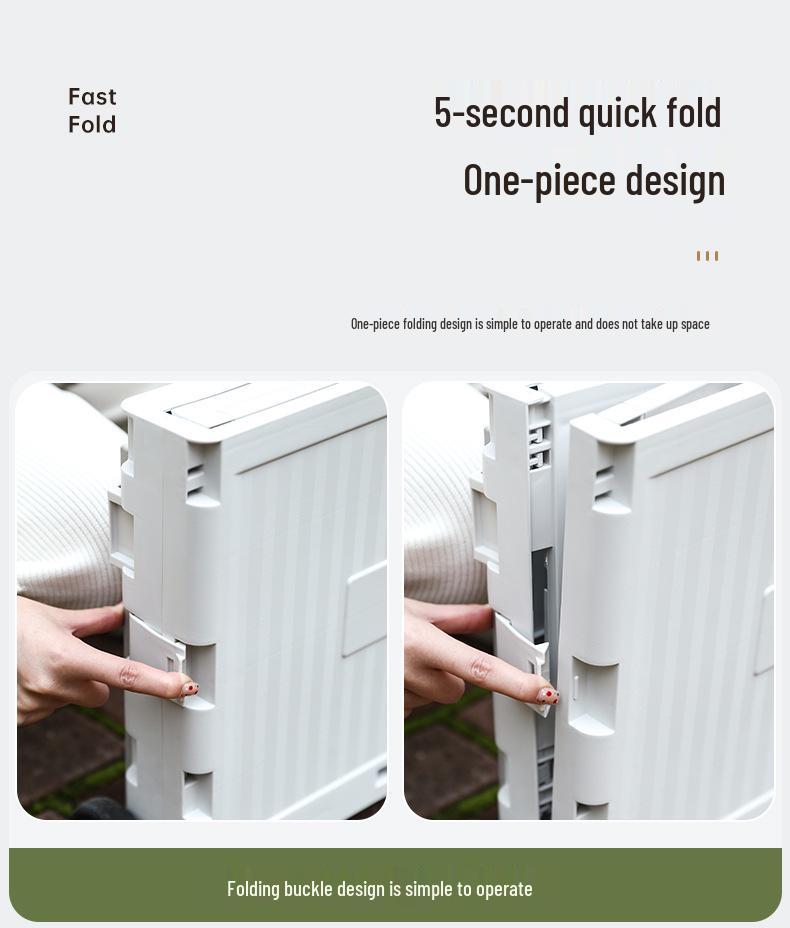 Younai Lightweight Portable Folding Shopping Cart with Trailer Trolley for Home Use