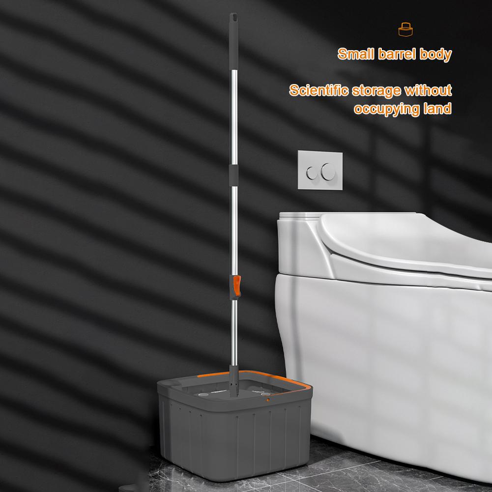 360° Drehender Teleskop-Wischmopp mit Eimer Flexibler Langlebiger Bodenreinigungsmopp Bodenreinigungszubehör