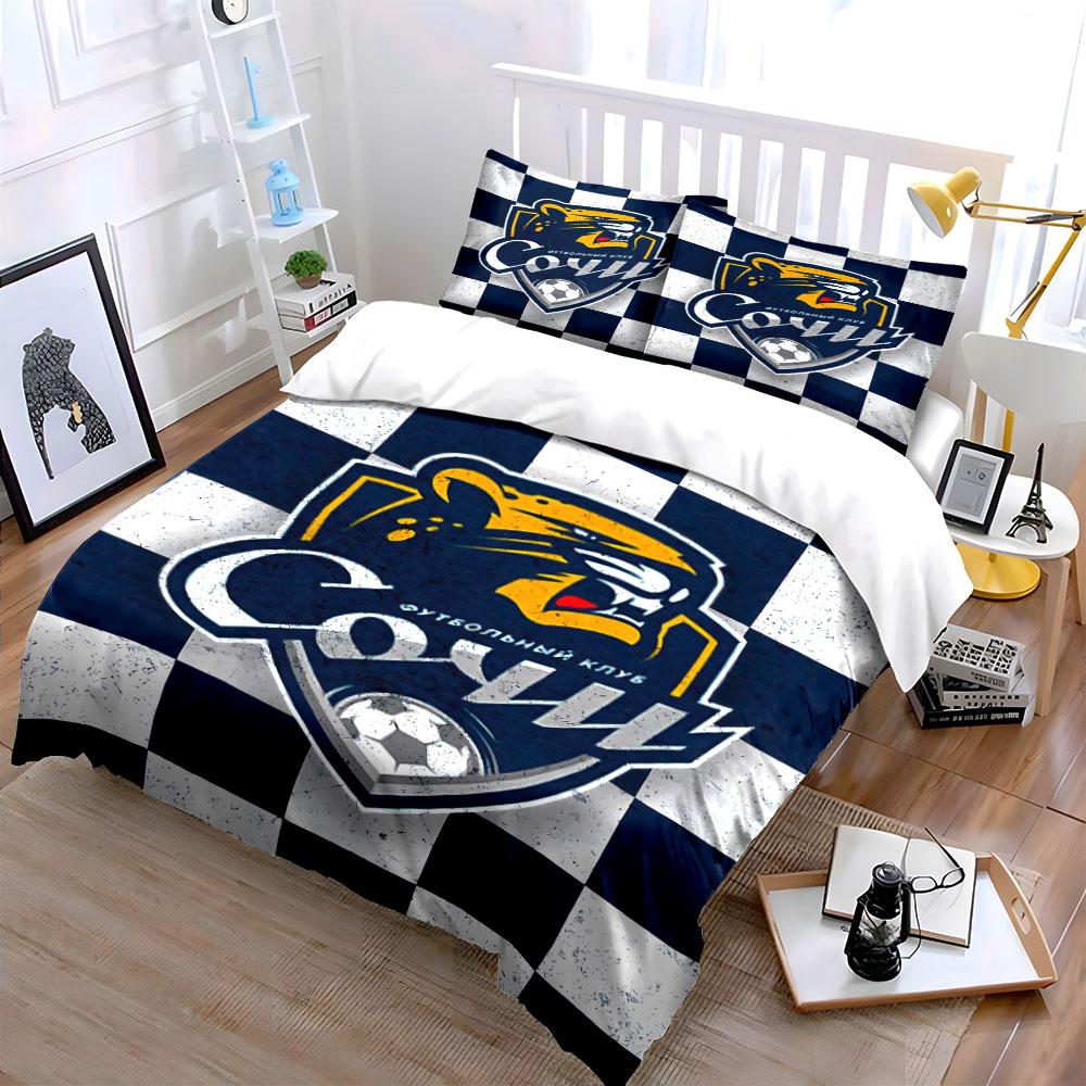 Sochi Football Club Bedding Bedding Duvet Cover Set Duvet Cover Pillowcases (1 * Duvet Cover 2 * Pillowcases, without duvet insert)
