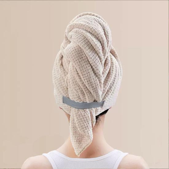 Hair Drying Towel, High-Density Coral Velvet Fabric Hair Wrap, Large Size Super Absorbent Hair Towel for Curly Hair