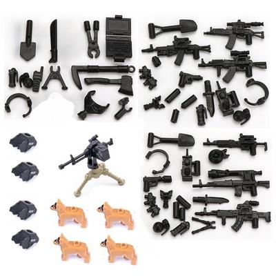 MOC Military Weapon Gun Set Rifle Pistol Dog Soldier Swat Team Accessories Mini Action Figures Part Building Bricks Toys Hobbies