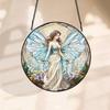 Colorful Acrylic Light Catchers Wall Art Stained Flower Fairies Ornament for Home Garden Decoration and Window Hanging