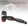 Motorcycle Horn Turn Signal Headlight Switch 4.9ft Cable Compact 3 in 1 Scooter Handlebar Control Switch