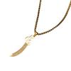 Wszechstronny naszyjnik z wisiorkiem w kształcie scimitara ze stali nierdzewnej – Modna biżuteria inspirowana stylem arabskim z powłoką galwaniczną
