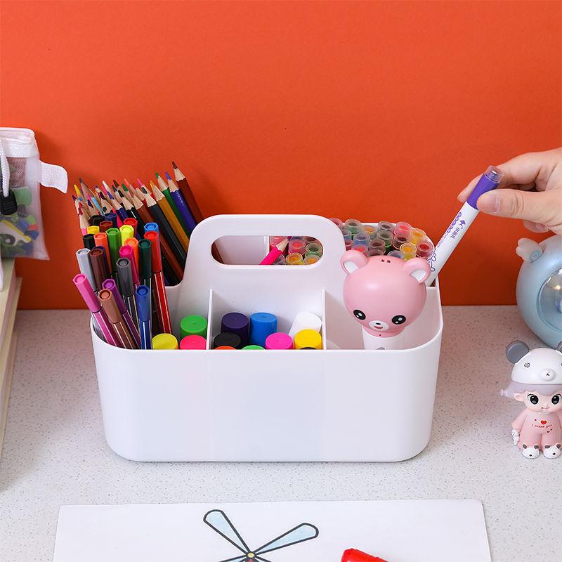 Desktop-Organizer-Box kann überlagert werden Kosmetikabteilung Multifunktionale Aufbewahrungsbox Schlafzimmertisch Tragbare Aufbewahrungsbox