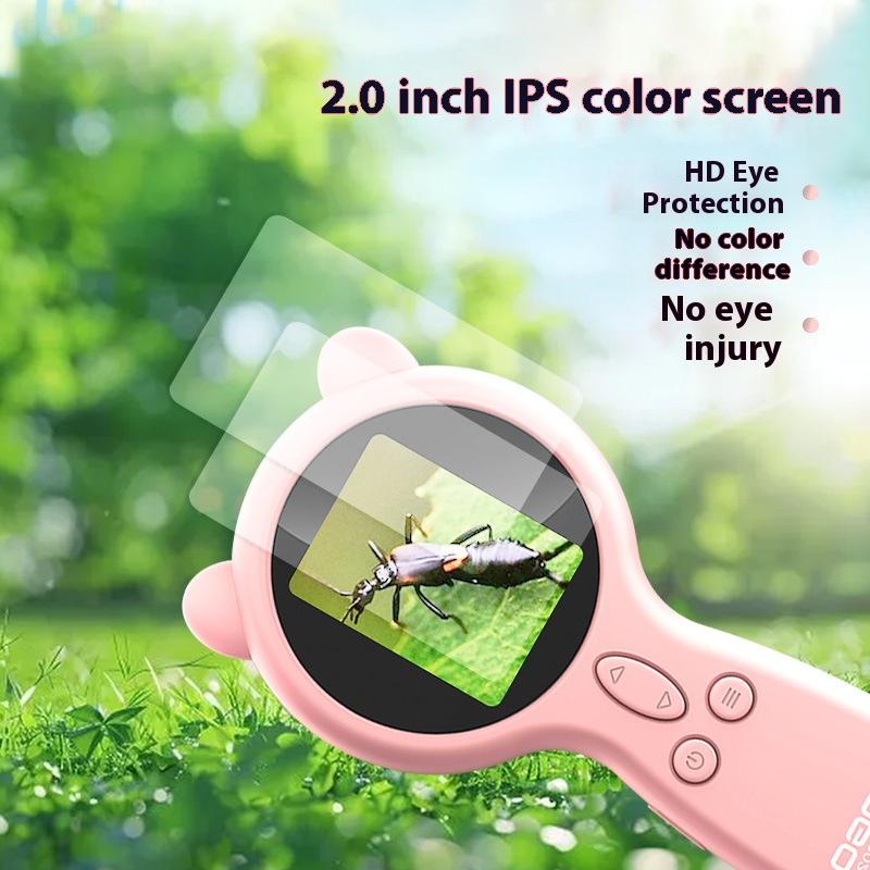 200W Children's Microscope, Home Tutoring Learning Magnifying Glass, Extended Extracurricular Photography and Video Recording
