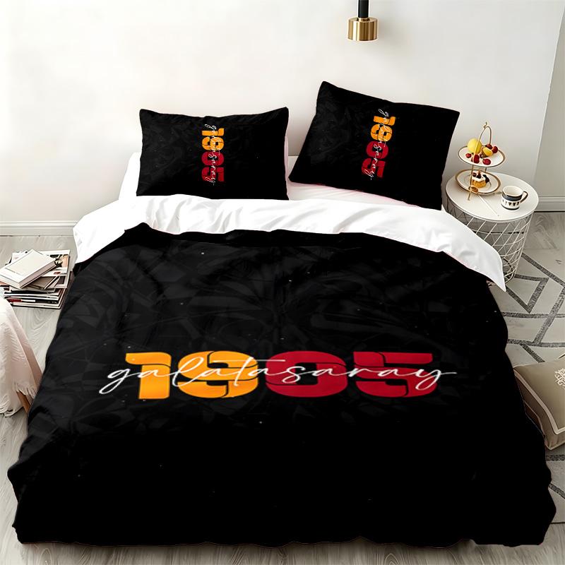 Galatasaray 3pc set Perfect for bedroom use Comfortable bedding set includes a duvet cover and two pillowcases Ideal birthday or Christmas gift