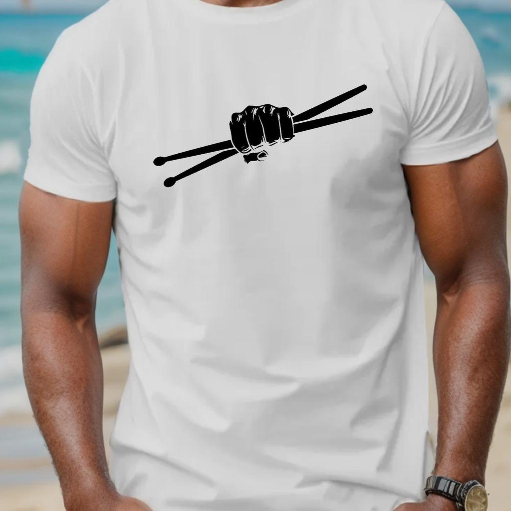 Drum Sticks Unisexs Short Sleeve Tshirt Summer Tshirt Top