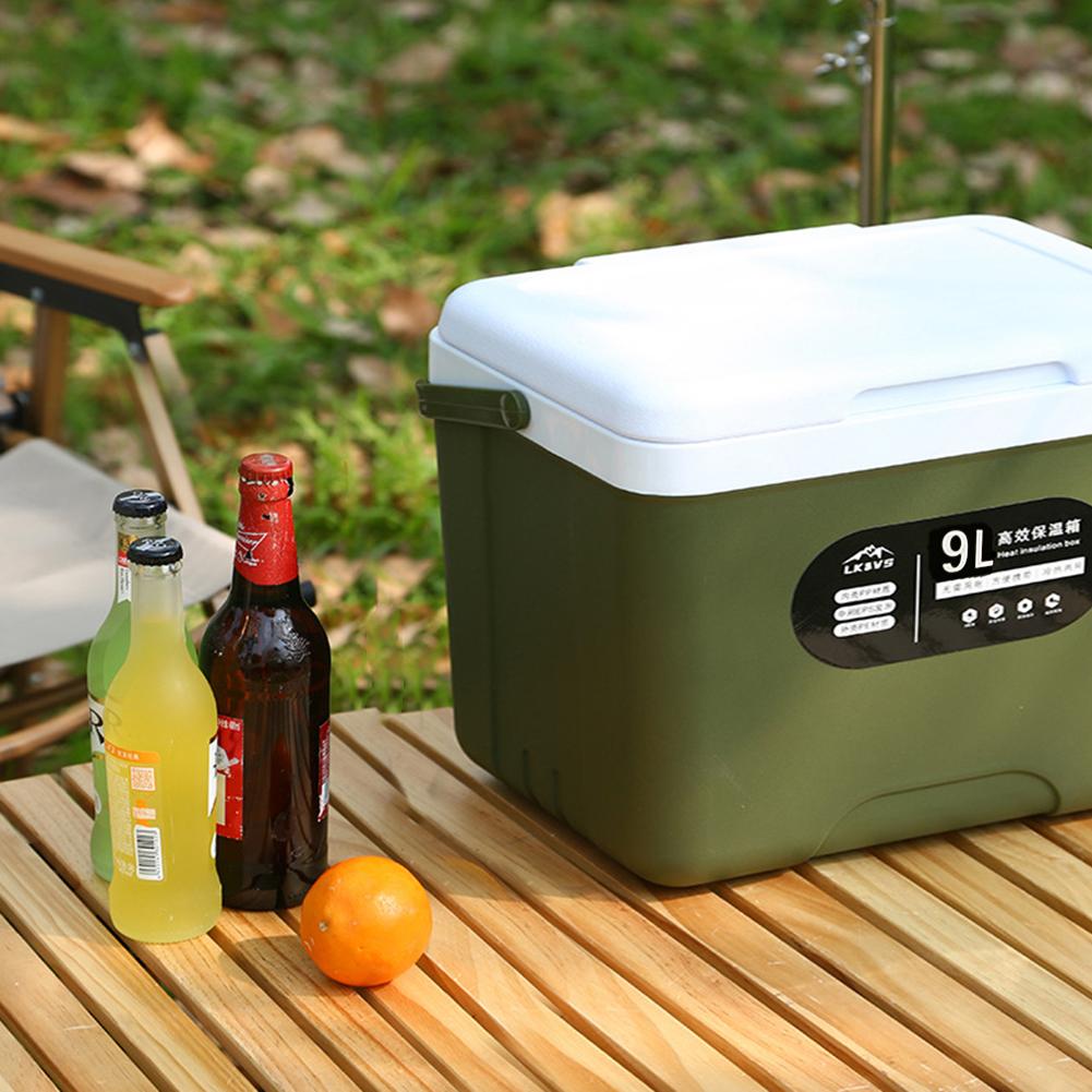 6/9L Household Cooler Box Large Capacity Picnic Ice Bucket Heat Preservation Fresh-Keeping Incubator for Outdoor Camping Fishing