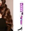 Mini Spiral Hair Curler Portable AntiScald Wavy Hair Styling Hair Curling Wand Purple