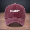 Printed SECURITY Pattern Baseball Cap for Easy Travel, Versatile Soft Top Design for All Seasons, Adjustable Curved Brim Hat