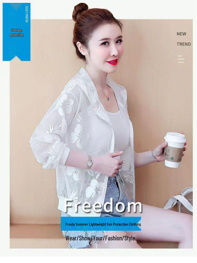 Women's Summer 2025 Fashionable Long-Sleeved Cardigan with Sun Protection