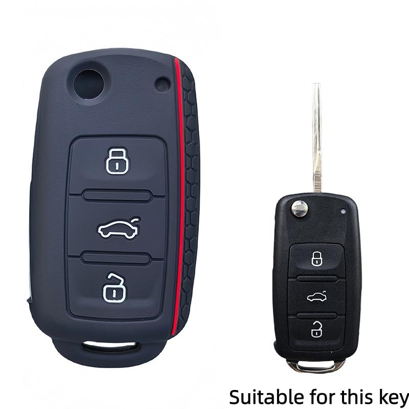 Silicone Car Key Case Cover For Volkswagen Vw Polo Golf Passat Tiguan Beetle Caddy T5 Up Eos Skoda Octavia Seat Leon Altea