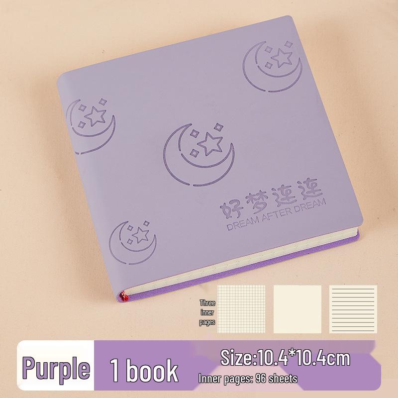 Stylish Cartoon Stamp Mini Notebook: Cute, High-Value, Simple Square Pocket Journal