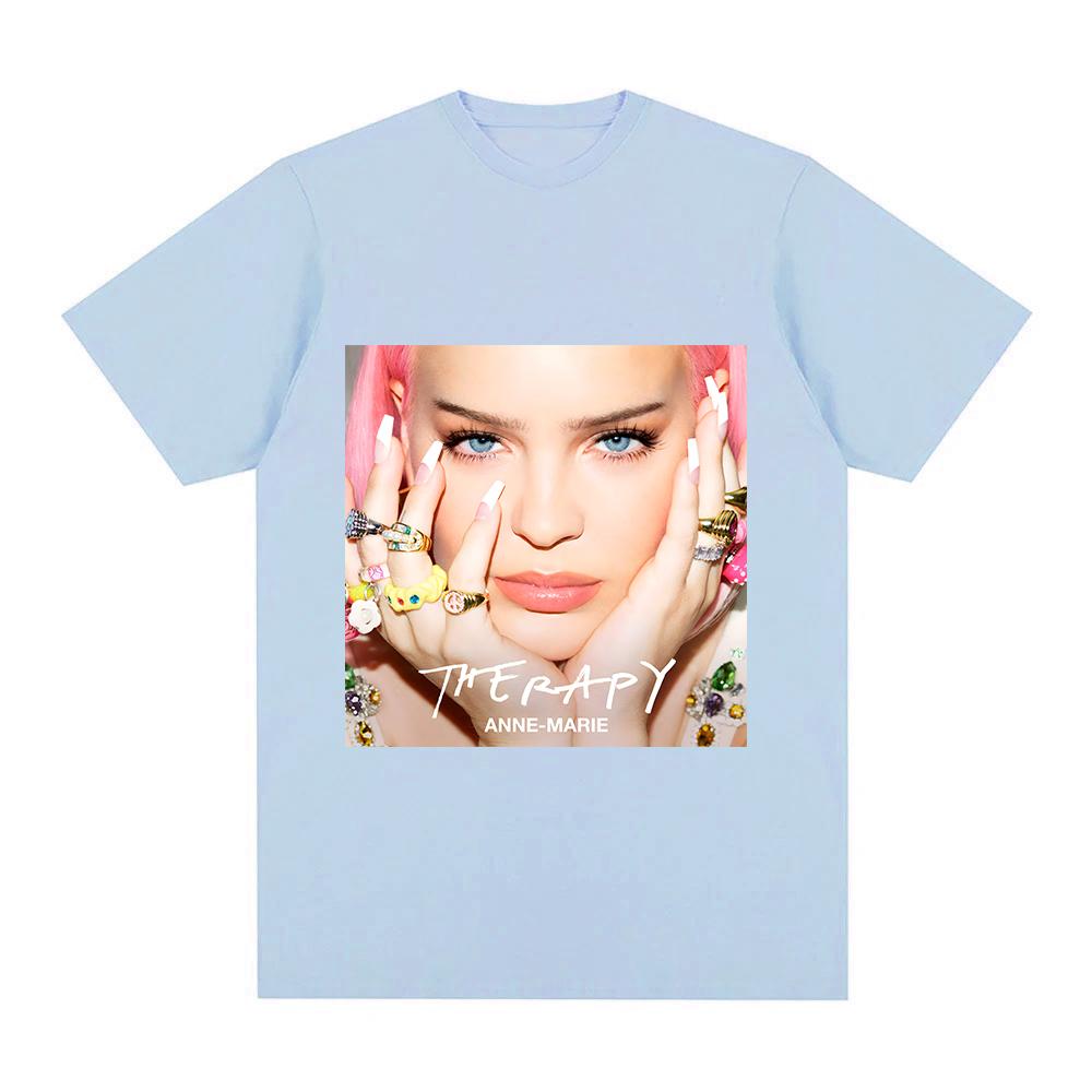 

Anne-Marie Therapy T-Shirt Summer Cotton Short Sleeve T-shirts Fashion Graphic Printing Round Neck Clothing Women/men Tshirts XXL