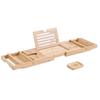 Bandeja para Banheira Dobrável Expansível Mesa de Banho Bandeja com Estante e Suporte para Taça de Vinho para Casa