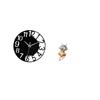 Acrylic Astronaut Wall Clock Decorative Sculpture Silent Easy To Read Simple Round Centerpiece for