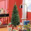 150cm Pencil-Shaped Christmas Tree with Foldable Base and 317 Branches for Bedroom or Office (Green)