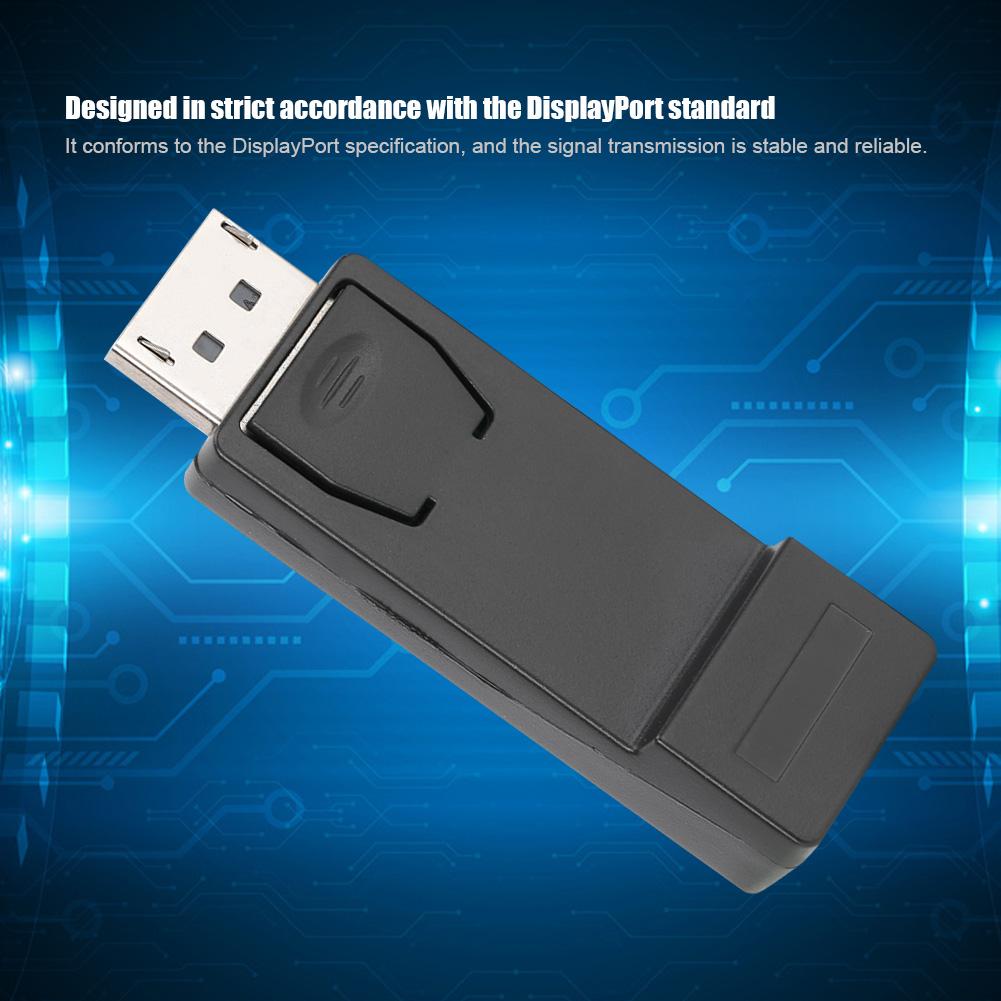 1080P High Purity Oxygen Free Copper Black PBS Shell DP Male to HDMI Female Adapter