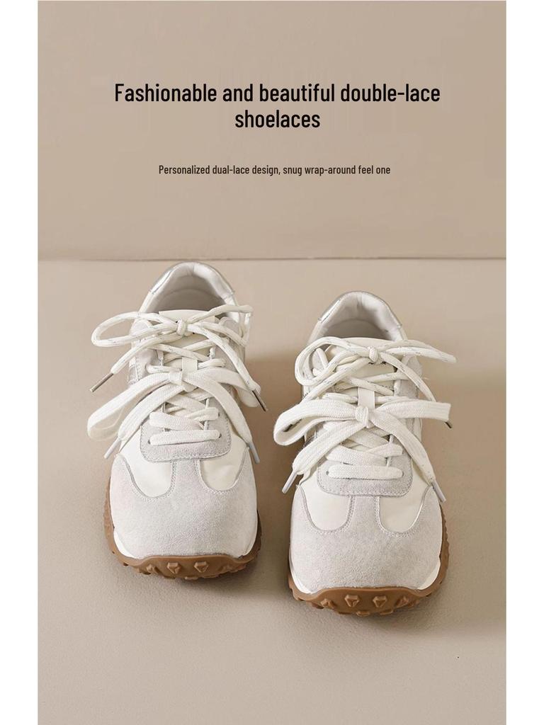 Augustine Women's 2025 Autumn Thick-Soled Casual White Sneakers