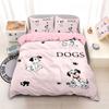 Pied Dog Duvet Cover Pillowcase Bedding Bedroom Decoration Children Gift Adult Single Double Bed Large SizeZip Duvet Cover