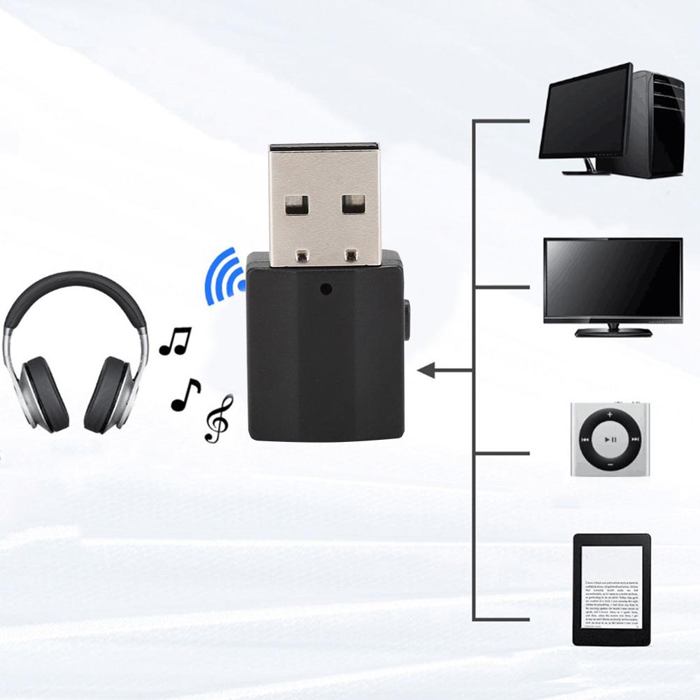 Universal USB Portable Bluetooth 5.0 Wireless Audio Transmitter Receiver 2 In 1 Adapter