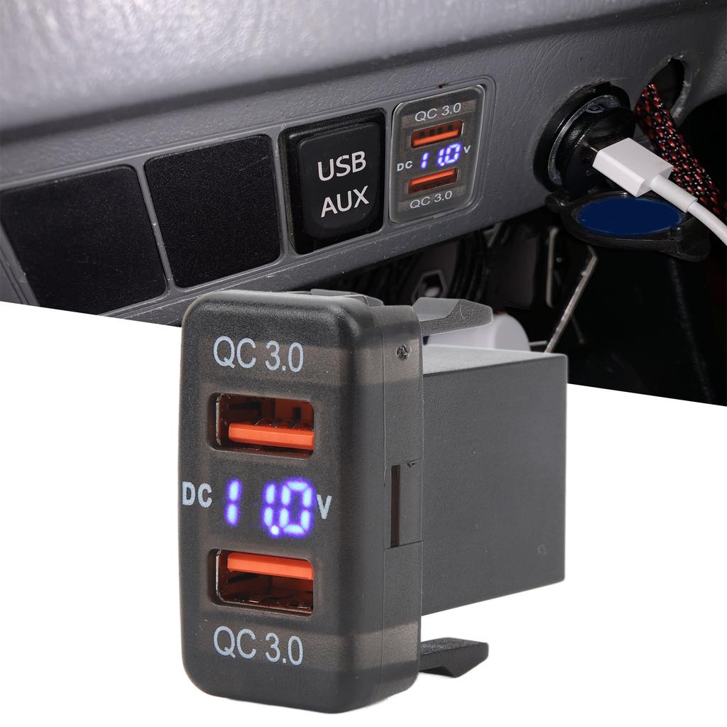 Dual USB Port  R Socket QC3.0 Fast   Charging Outlet Power Adapter for   Fortuner