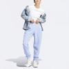 Adidas Originals Solid Color Embroidered Logo Casual Cuffed Sports Pants Women Bottoms Light-Pink Blue IK7687