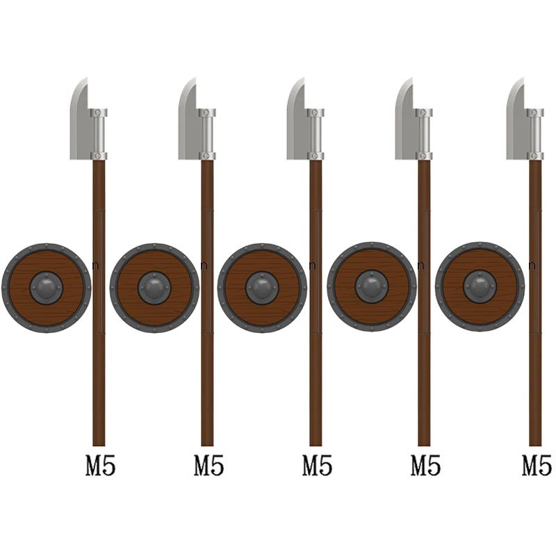 MOC Medieval Building Blocks Character Parts Model Toy Castle Knight Soldier Sword Bow Armor Shield Spear Piercing Parts Bricks