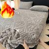 2025 Thickened Winter Bed Sheet Solid Color Embossed Mattress Cover Pattern Dustproof Mattress Protector Fluffy Bed Sheet Machine Washable Suitable
