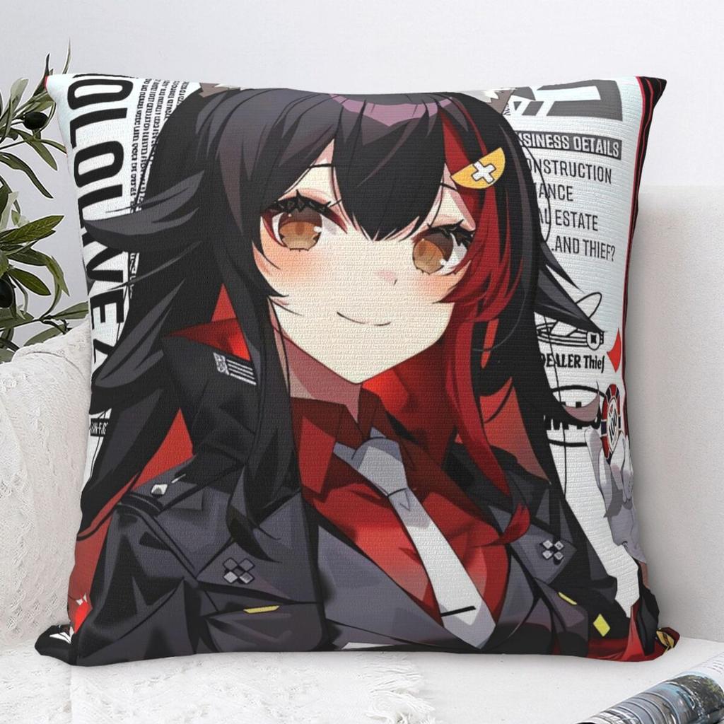 Anime Ookami Mio Pillow Case Fashion Pillow Cover Square Custom Cushion Cover Pillowcases For Office Car Home Decorative
