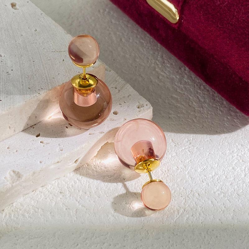 Серебряные игольчатые прозрачные желейные серьги женские модные маленькие серьги Dopamine