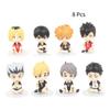 Haikyuu Volleyball Boys Q Version Pvc Figure Blind Box Toy Set 8 Designs