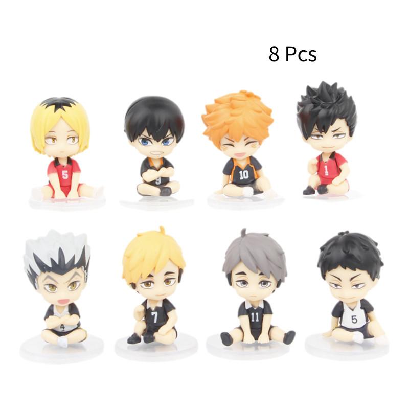 Haikyuu Volleyball Boys Q Version Pvc Figure Blind Box Toy Set 8 Designs