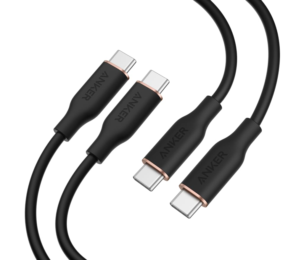 

Комплект из 2-х черных кабелей Anker PowerLine III Flow USB-C и USB-C 0,9 м