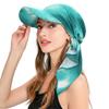 Floral Print Strapped Baseball Cap With Brim Wrap Hair Summer Headscarf Hat Breathable Versatile Turban Hat Everyday Outfits