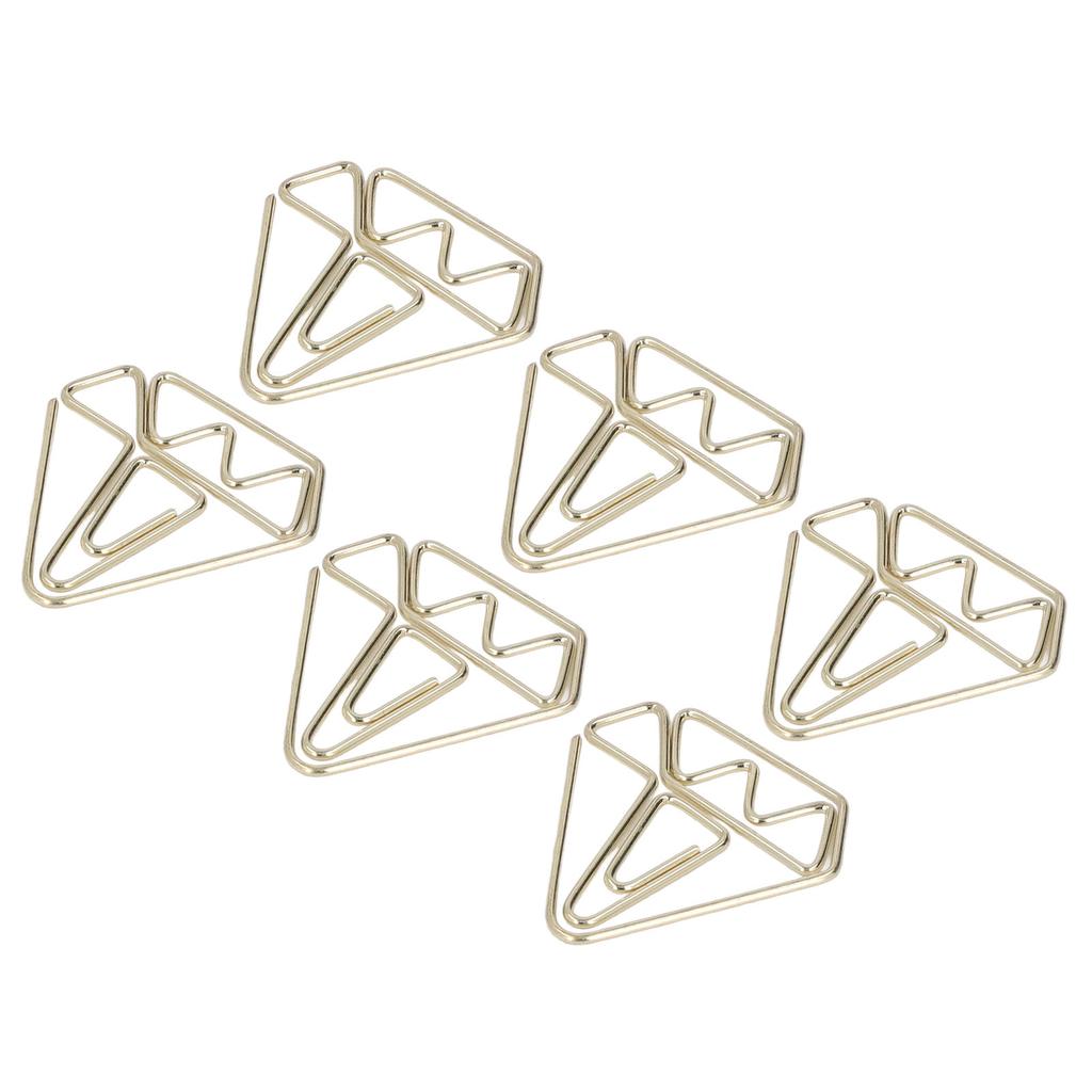 100pcs Metallic Paper Clips Golden Electroplating Process Anti Rust Paper Clips Non Skid with