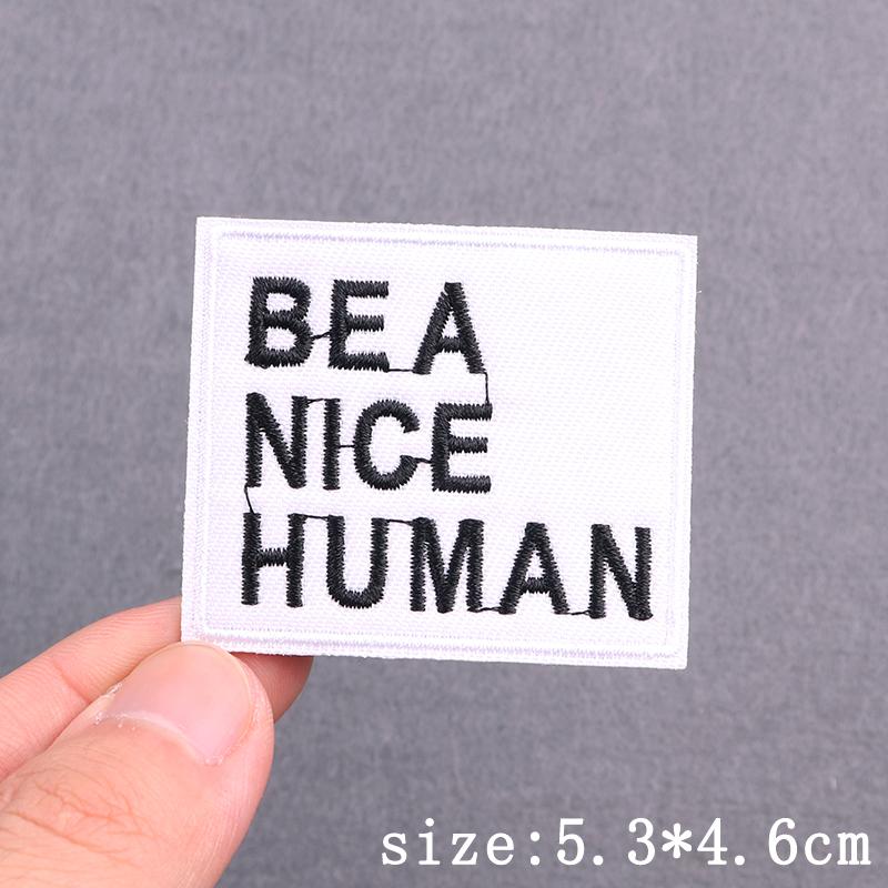 Letters Slogan Embroidery Patch Iron On Embroidery Patches For Clothing Thermoadhesive Patches On Clothes Book Lover Patch Decor