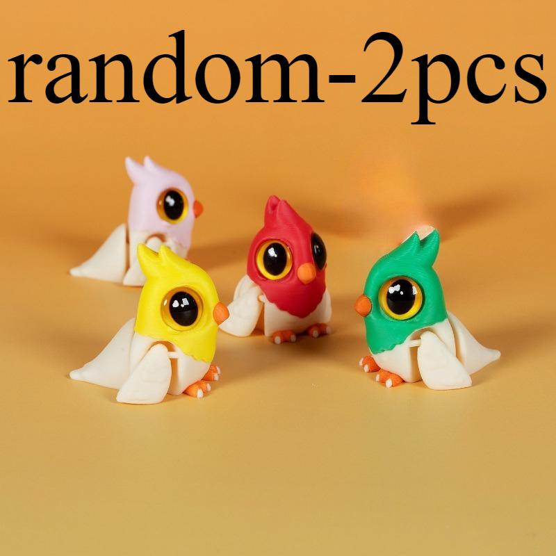

2pcs Dollhouse Bird Crafts Ornaments | Trendy Toys, Creative Animal Model Additions, Mixed Color
