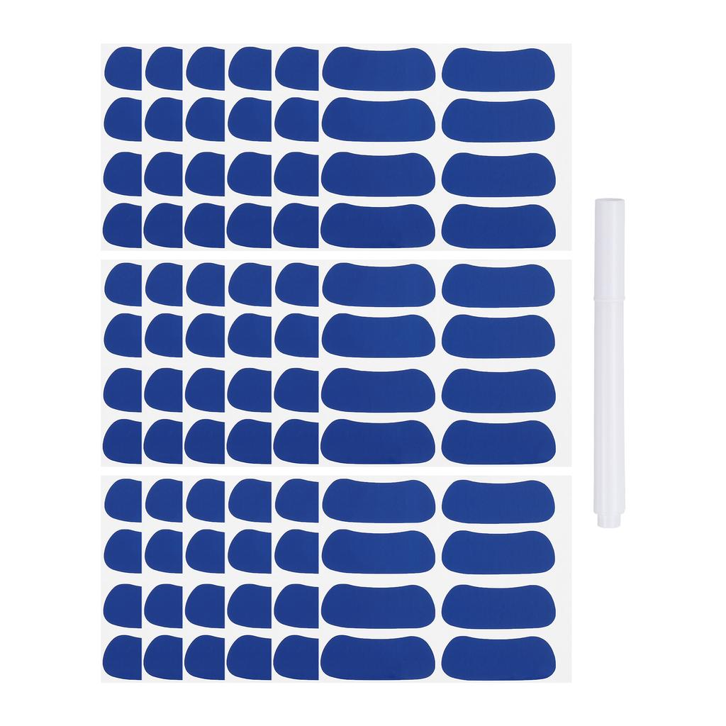 48-144Pairs Sports Eye Black Stickers Under Eye Black Strips Football Face Stickers Breathable Eyeblack Sticker with 1Pcs Pencil