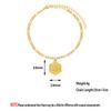 A-Z 26 Lettere Cavigliera Bracciale Colore Oro Acciaio Inossidabile Maglia Figaro/Gourmette 10 pollici