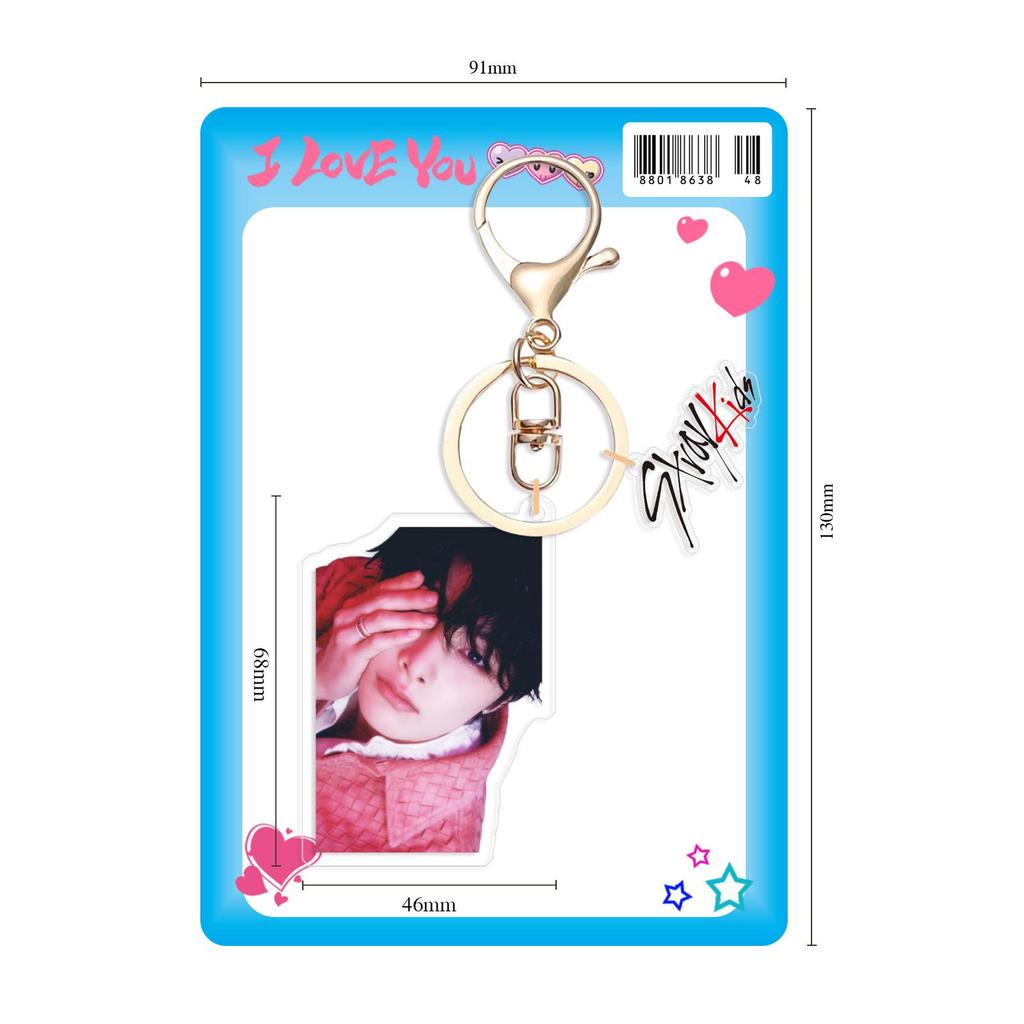 Stray Kids 'DO IT' Star Support Double-Sided Acrylic Pendant Keychain DIY