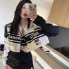 Womens Removable Motorcycle Jacket Set Vintage Style Biker Outerwear With 3D Graphic Print