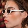 Kleine Vintage-Sonnenbrille im Katzenaugen-Design für Damen, trendige Halbrahmen-Sonnenbrille, UV400, modische Sonnenbrille für den Sommer, Anti-UV-Sonnenbrille