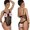 European Lace Sheer Sleepwear Bodysuit with Open Crotch - Erotic Lingerie Set